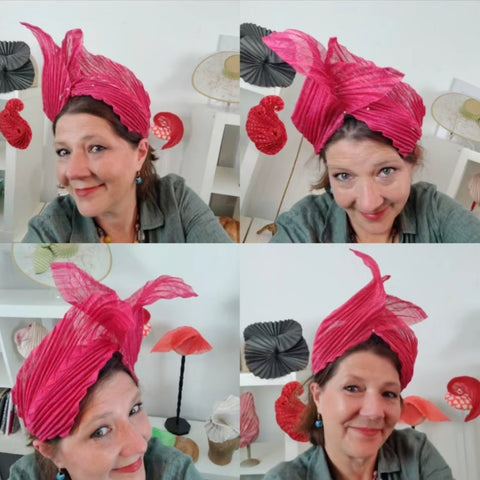 LIna Stein millinery workshops sinamay origami