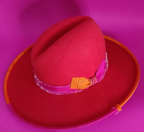 red cowboy Lina Stein Open Crown fedora masterclass