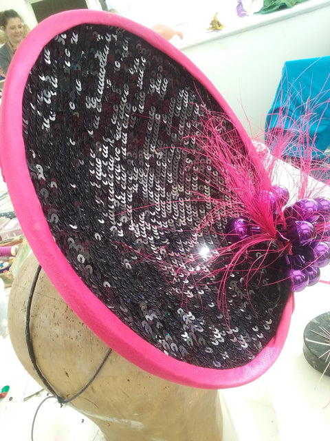 LIna Stein Couture fabric covering hat making classes