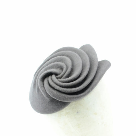 Lina Stein Swirled felt beret grey. Hand made in Ireland