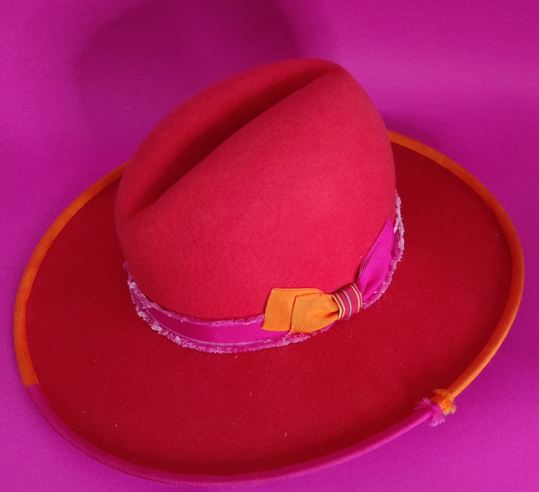 red cowboy Lina Stein Open Crown fedora masterclass