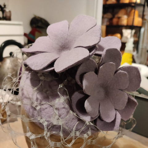 Lina Stein coral felt hat millinery workshop