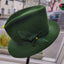 Lina Stein Green felt racer hat for Millinery retreat Ireland