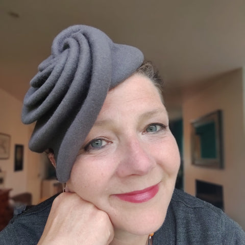 Lina Stein Swirled felt hat grey