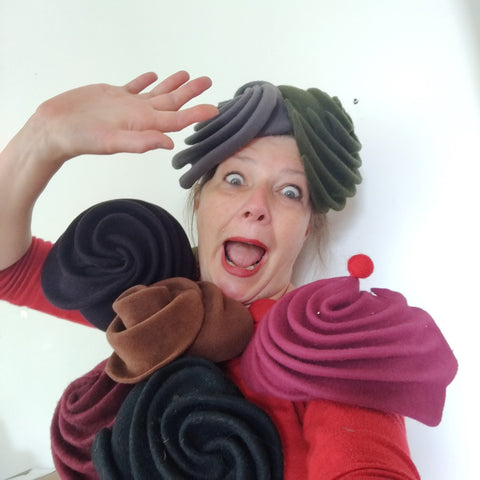 Lina Stein millinery workshops Swirled felt percher