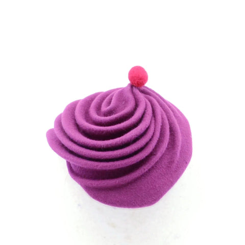 Lina Stein Swirled felt beret. Hand made in Ireland