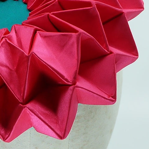 Lina Stein Millinery spring 2020 collection Pink Zsa Zsa origami hat